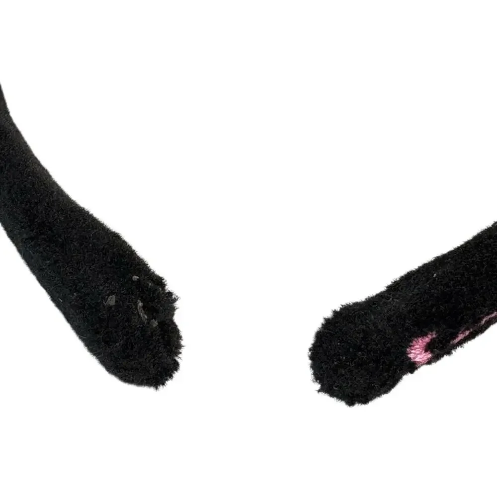 Sanrio Kuromi Puroland Cat Bow Black Plush Headband Cosplay Costume Accessory